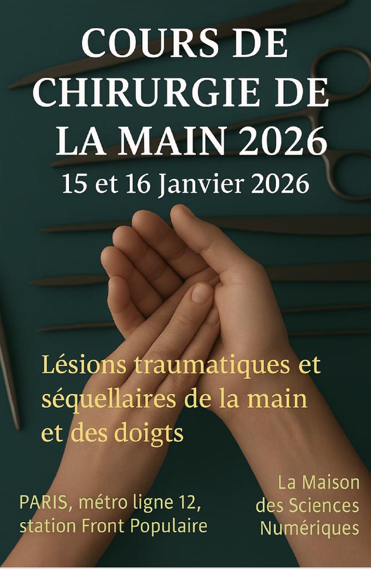  COURS DE CHIRURGIE DE LA MAIN 2026 